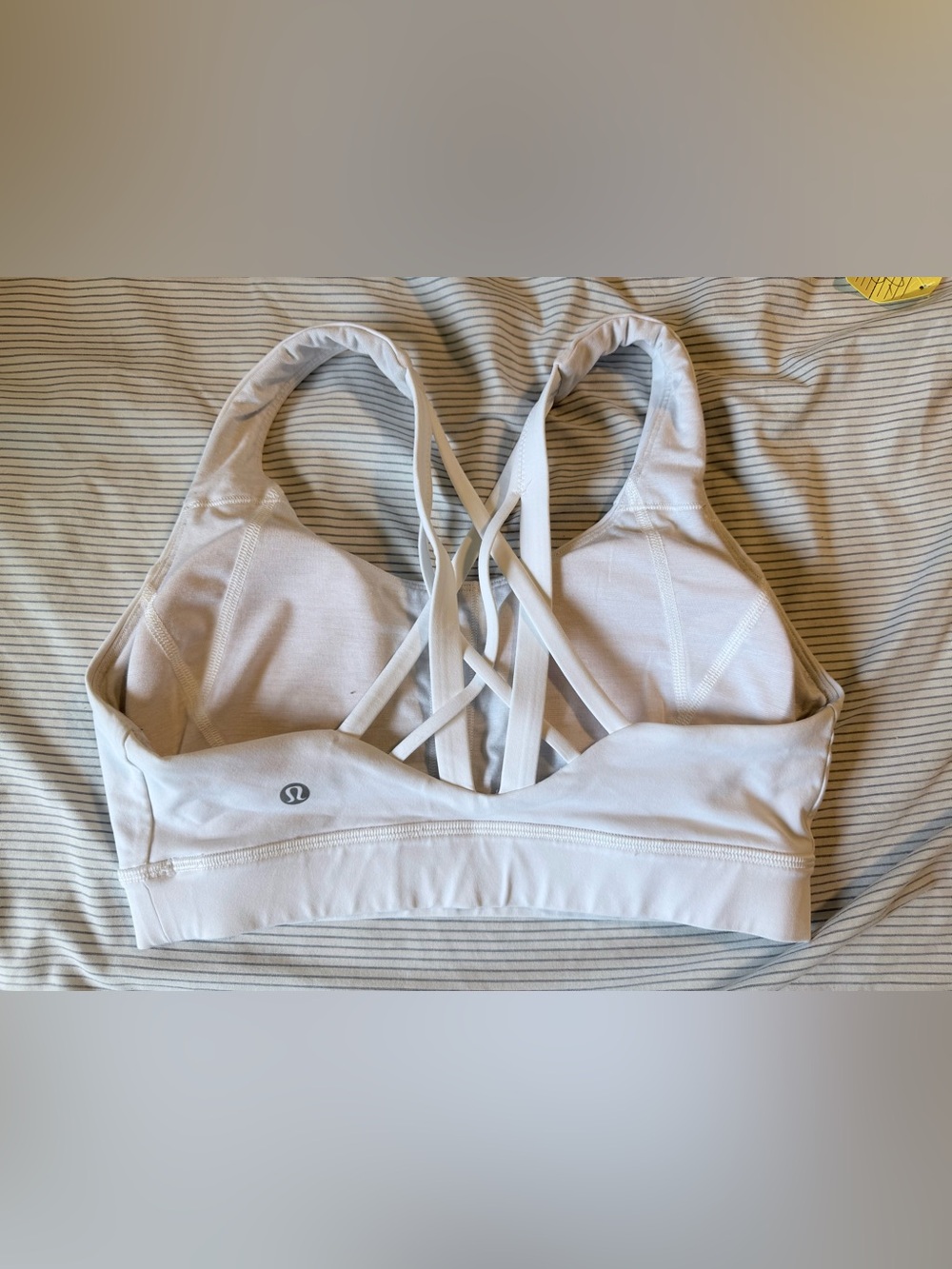 lululemon athletica White Crisscross Strappy Sports Bra
